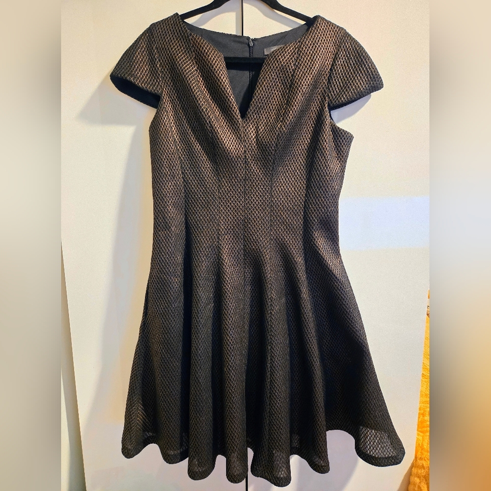 NWOT Julia Jordan Black and Brown Textured Mini Dress